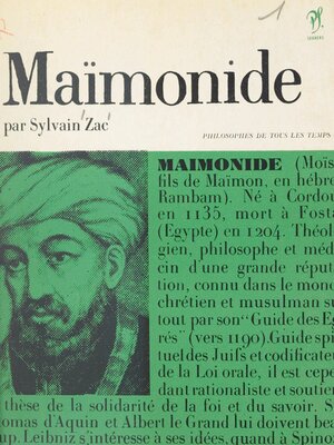 cover image of Maïmonide